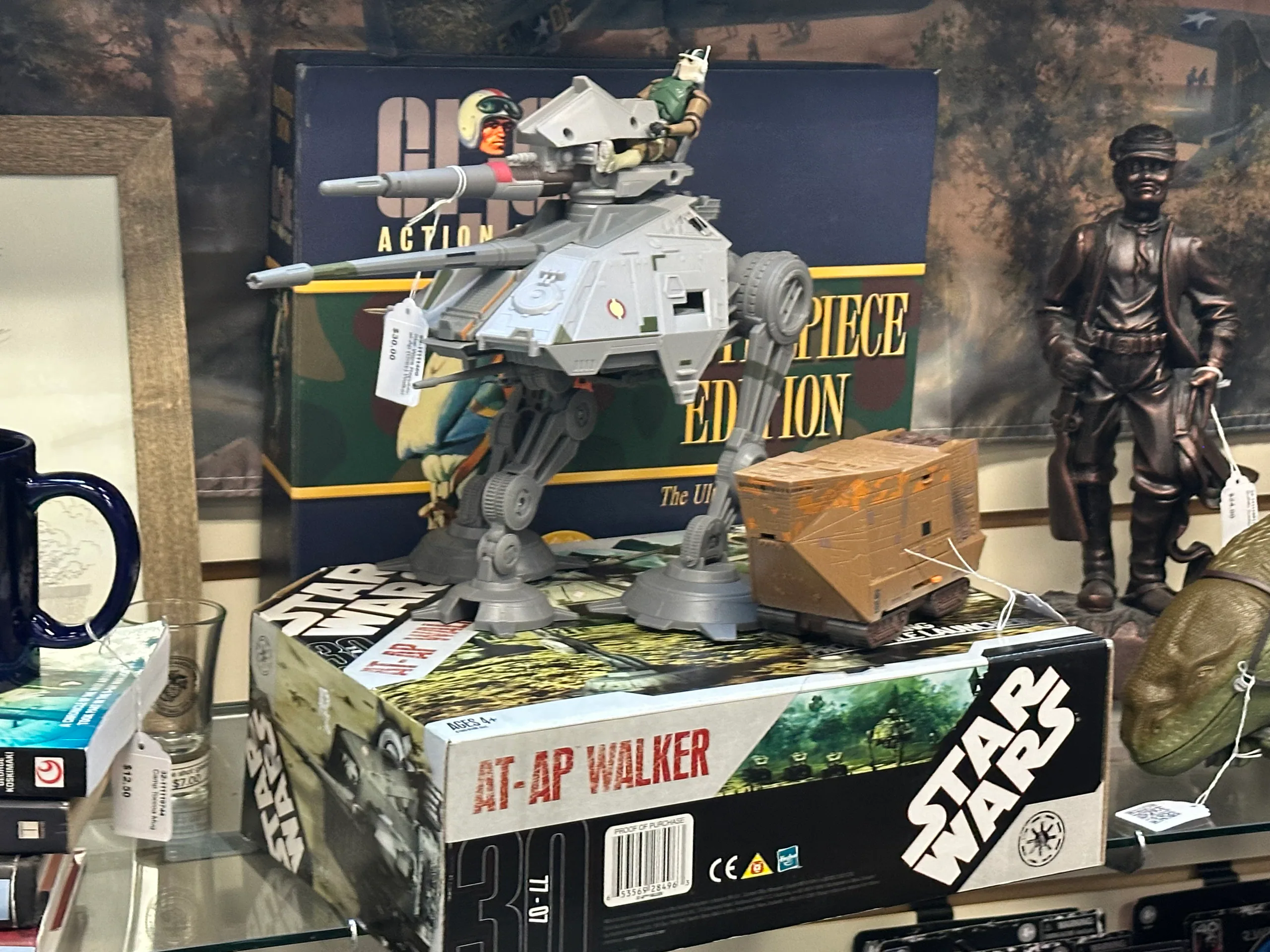 Star Wars AT-AP walker and accessories displayed with its original box